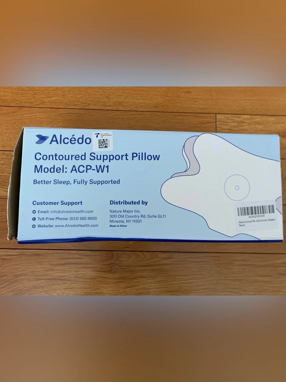 Alcedo Cervical Pillow for Cozy Sleep and Neck Pain Relief, New Sealed Package